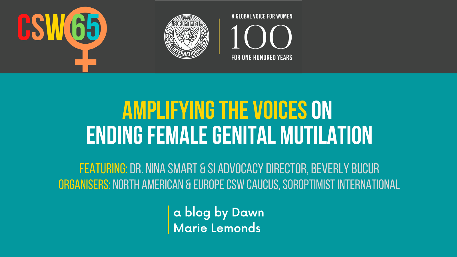 Amplifying The Voices On Ending Female Genital Mutilation - Soroptimist  International