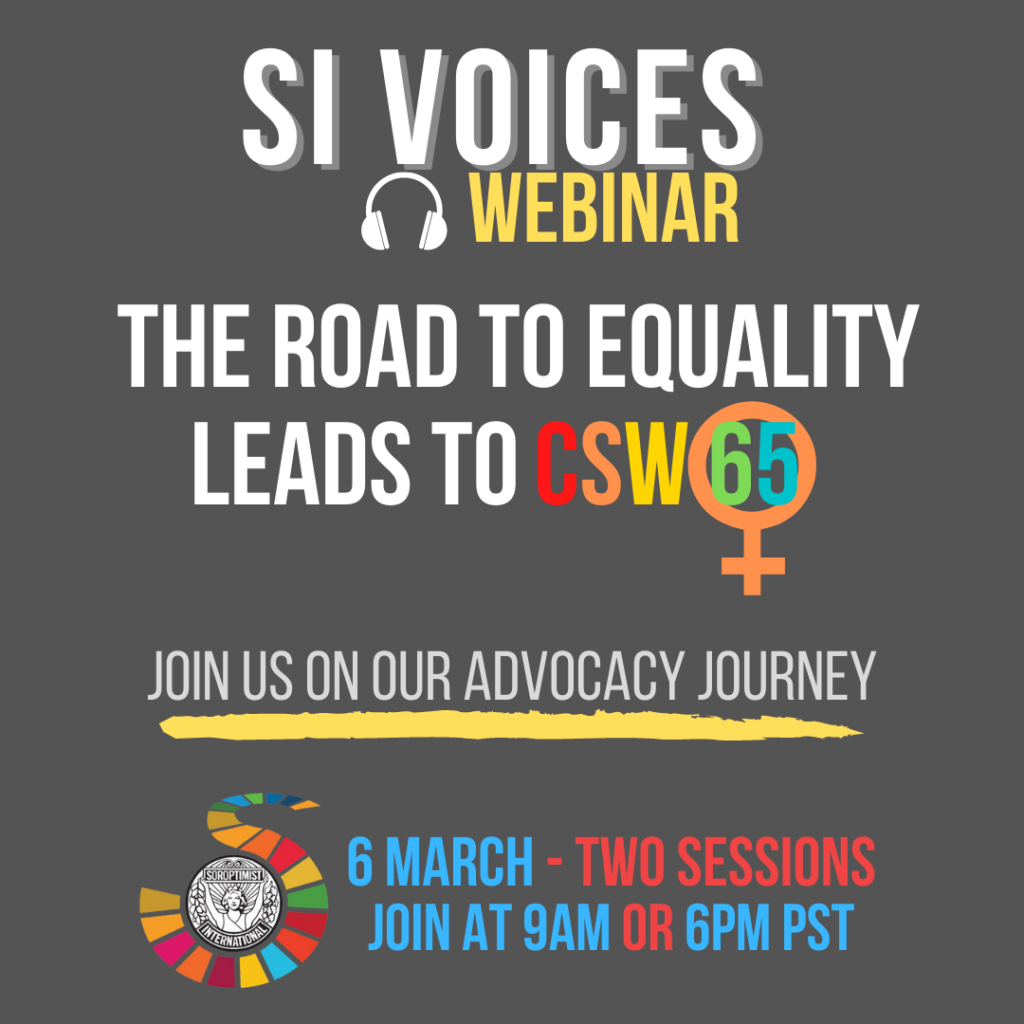 SI Voices Webinar: The Road to Equality Leads to CSW65 - Soroptimist ...