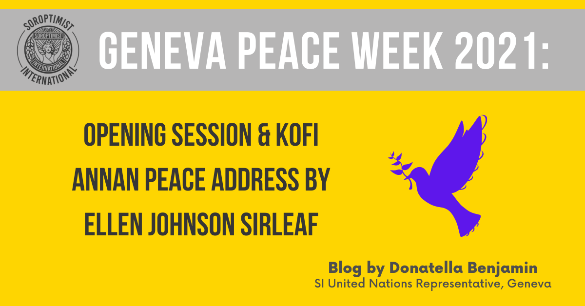 Highlights from Geneva Peace Week (GPW21) Soroptimist International